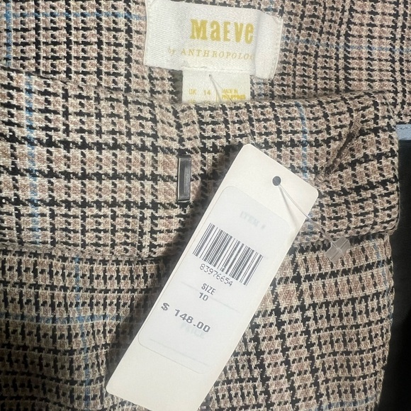 Maeve Plaid Wide Length Pants Anthropologie - Picture 8 of 8